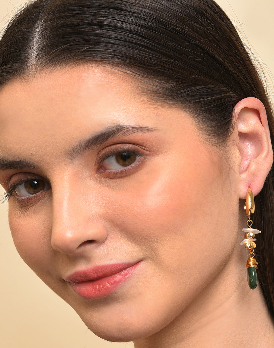 Gold Plated Pearl Beaded Drop Earring