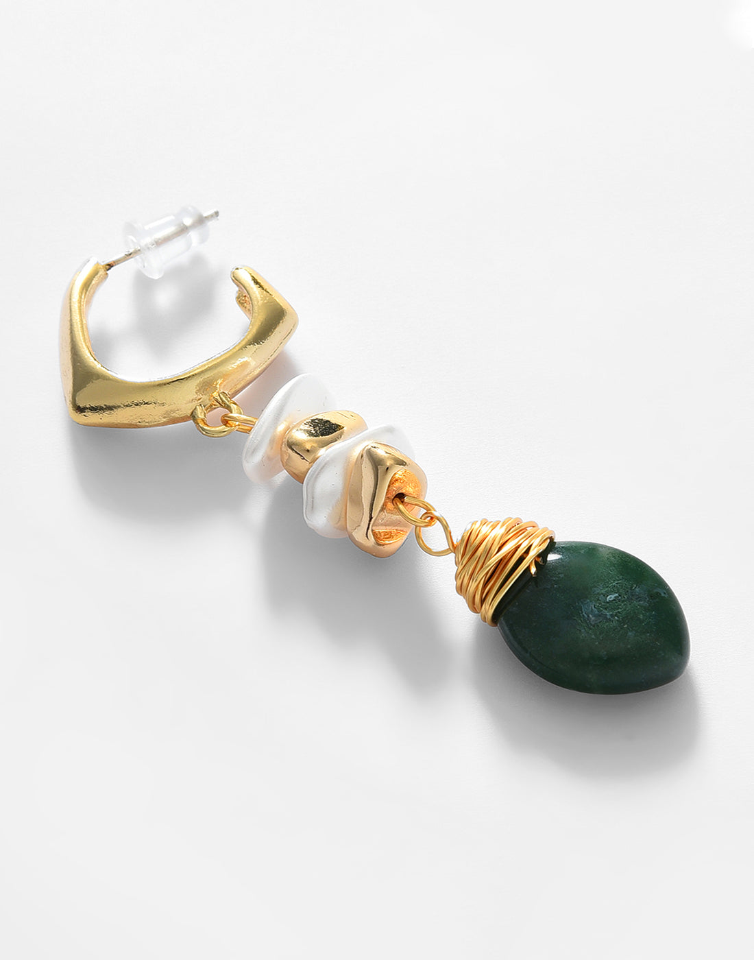 Gold Plated Pearl Beaded Drop Earring