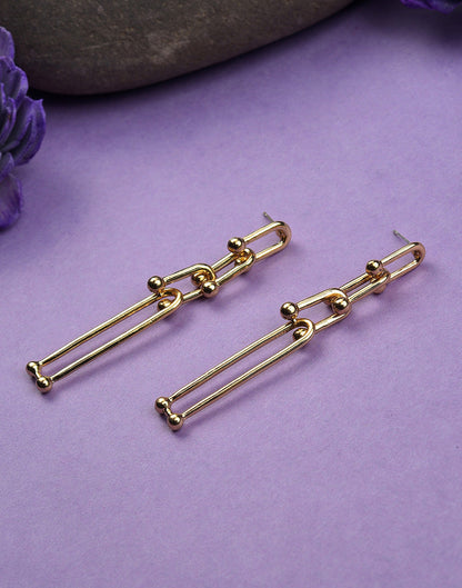 Gold Plated Drop Earring