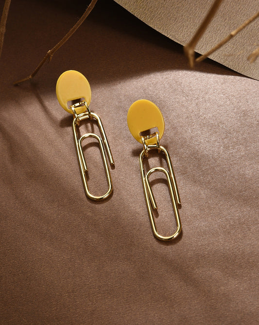 Gold Plated Designer Drop Earring
