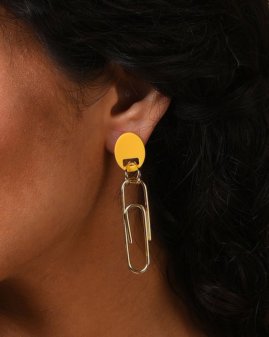 Gold Plated Designer Drop Earring