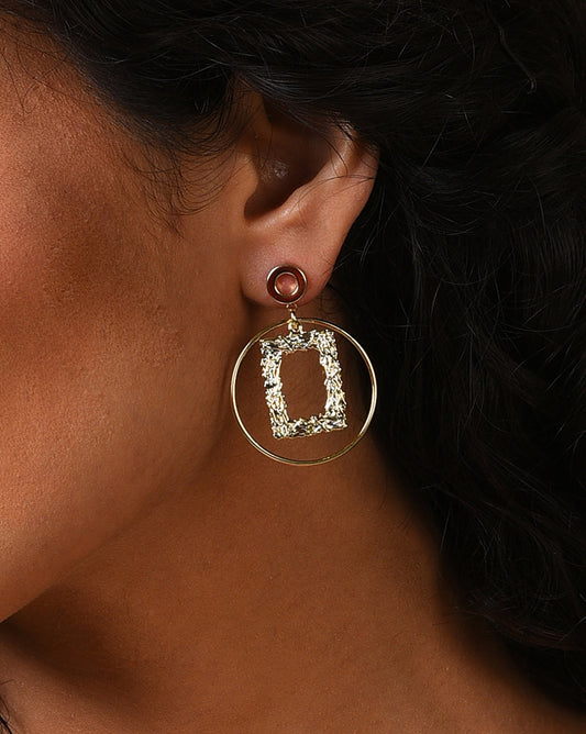 Gold Plated Designer Drop Earring