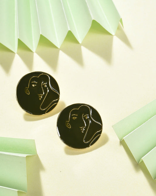Silver Plated Designer Stud