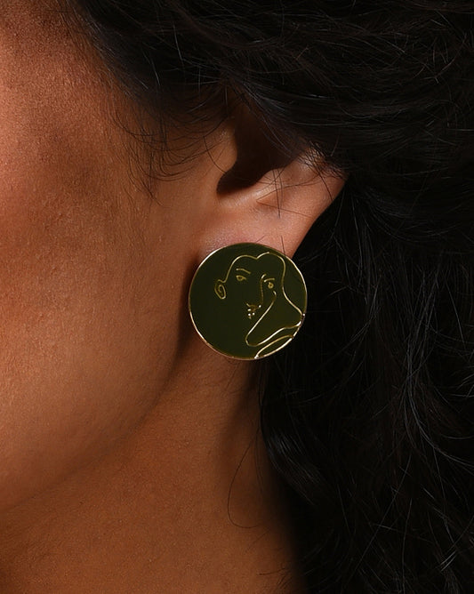 Silver Plated Designer Stud