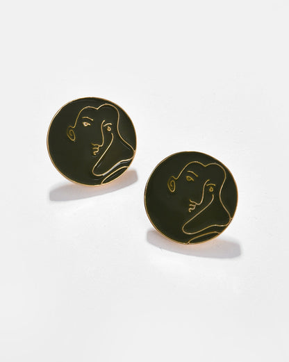 Silver Plated Designer Stud