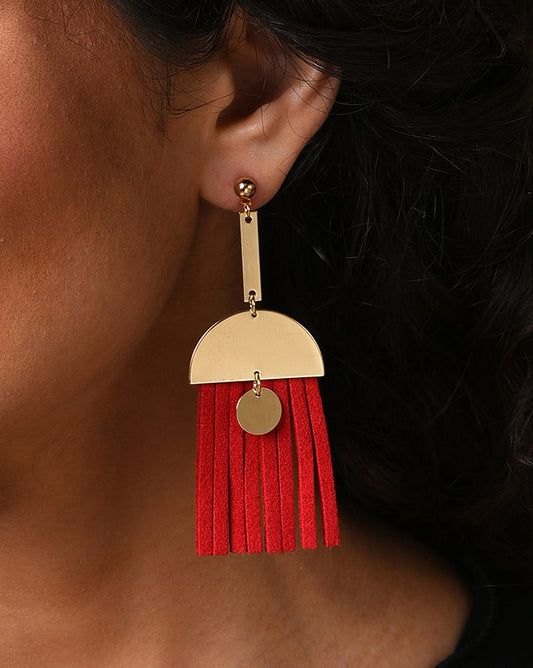 Gold Plated Designer Drop Earring