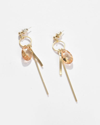 Gold Plated Designer Stone Drop Earring
