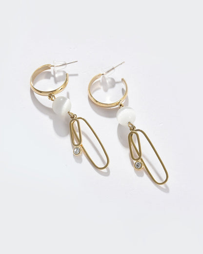 Gold Plated Beaded Hoop Earring