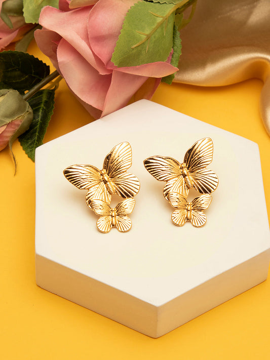Gold Plated Designer Drop Earring