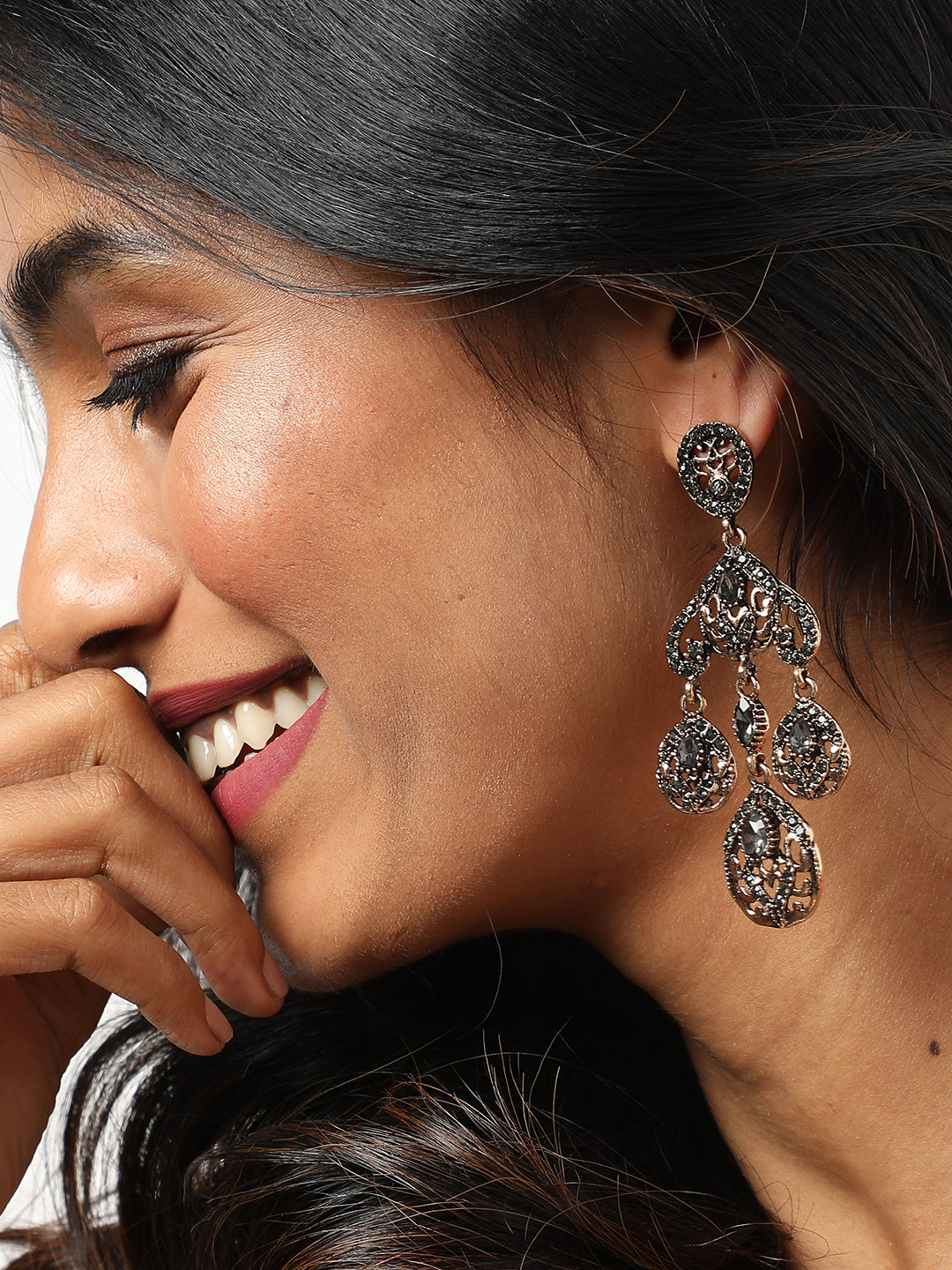 Trendy Designer Stone Drop Earring