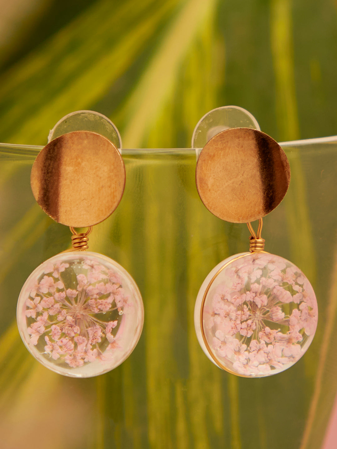 Gold Plated Designer Stone Drop Earring