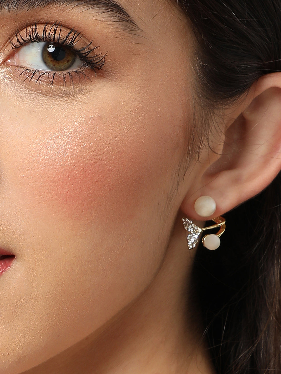 Gold Plated Pearls Stud Earring