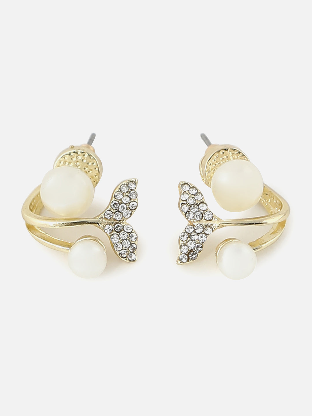 Gold Plated Pearls Stud Earring