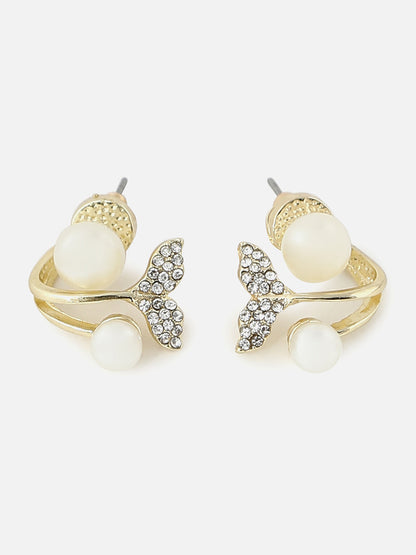 Gold Plated Pearls Stud Earring