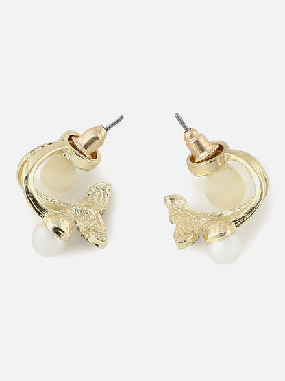 Gold Plated Pearls Stud Earring