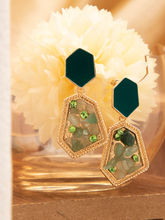 Gold Plated Designer Drop Earring