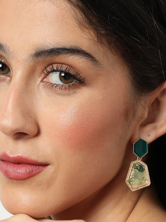 Gold Plated Designer Drop Earring
