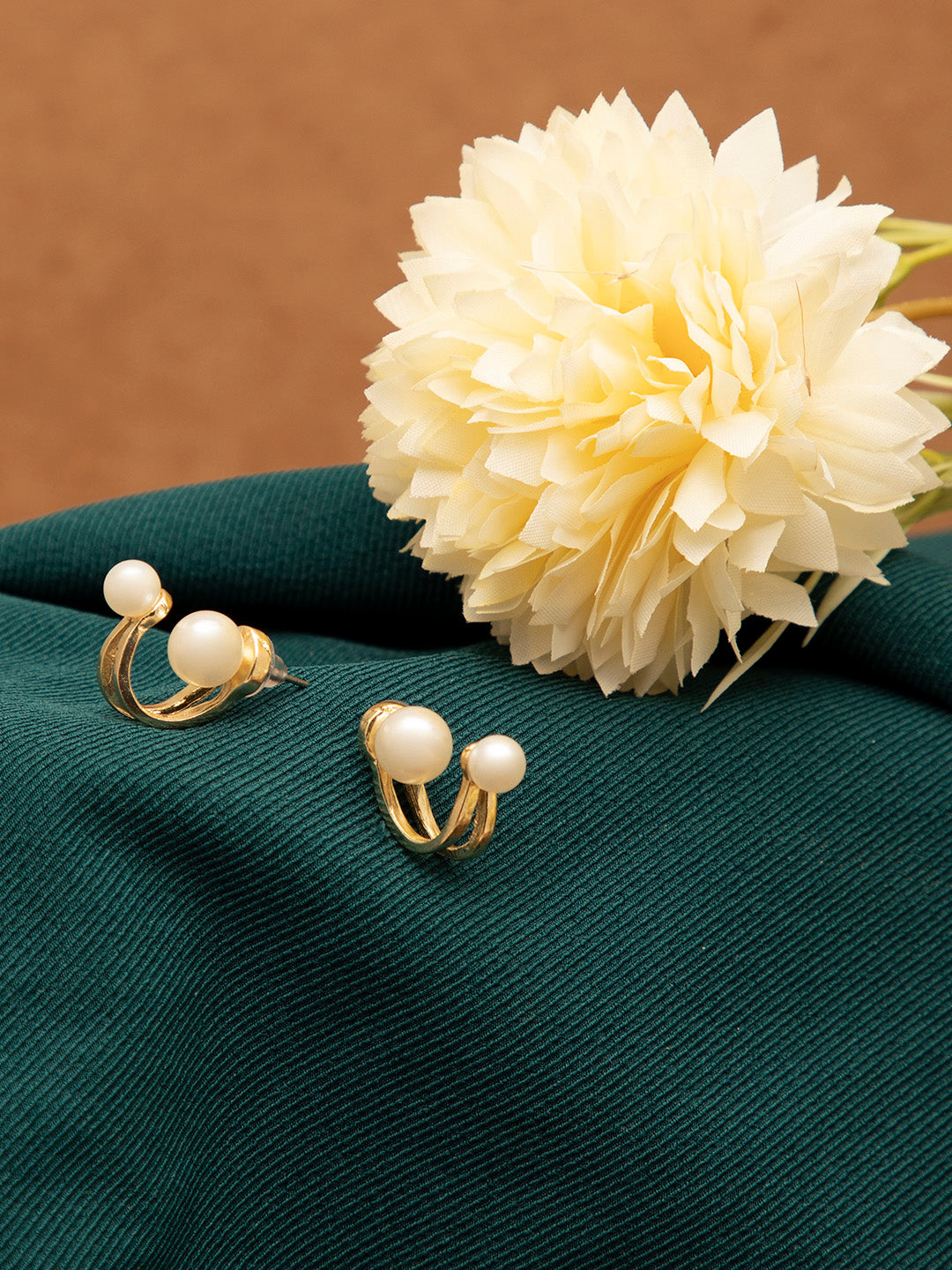 Gold Plated Designer Stone Drop Earring