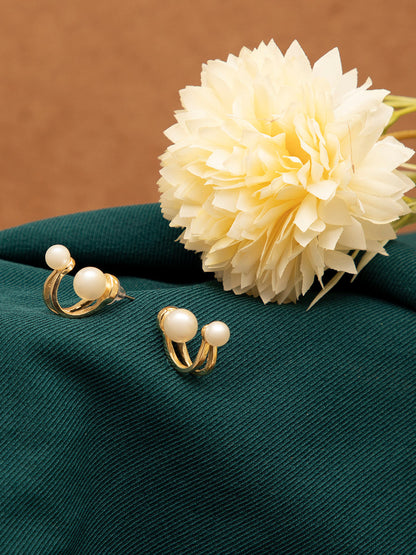 Gold Plated Designer Stone Drop Earring