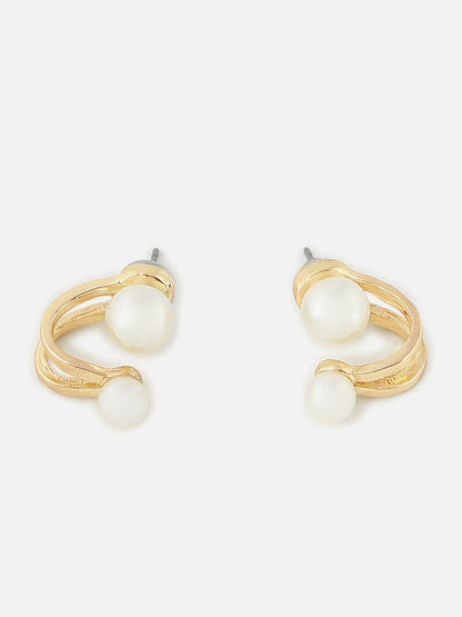 Gold Plated Designer Stone Drop Earring