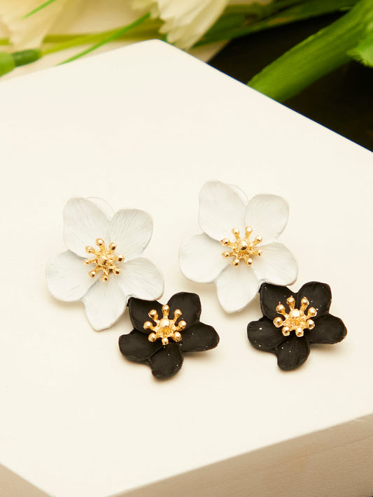 Gold Plated Designer Stone Drop Earring