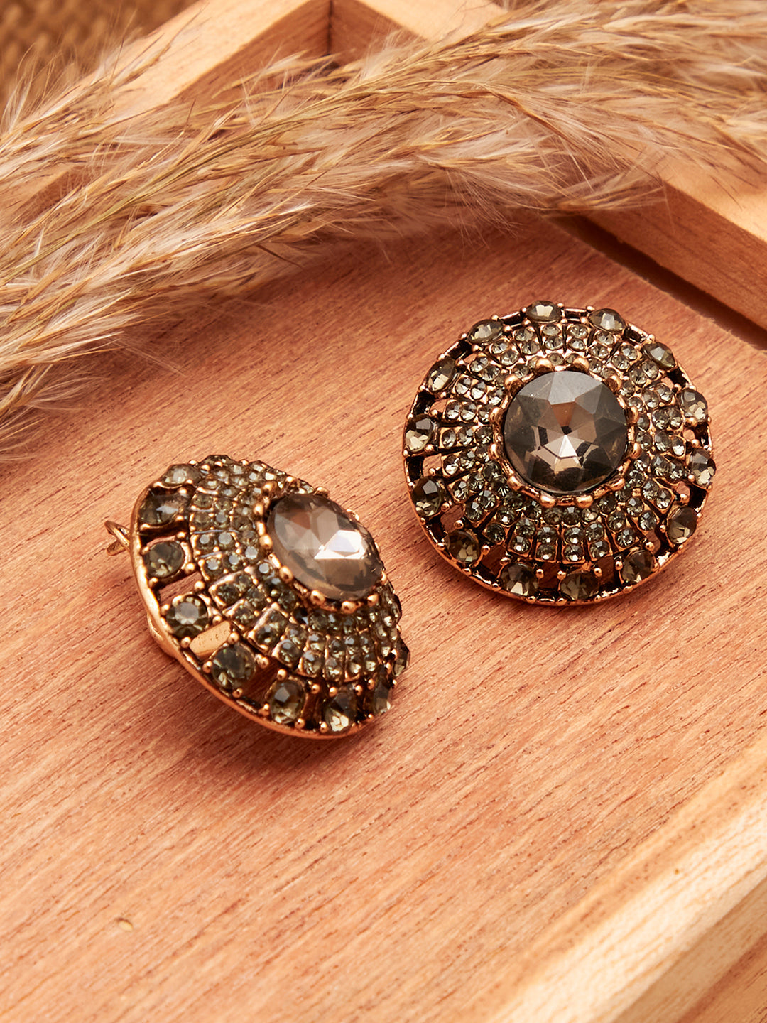 Silver Plated Designer Stone Drop Earring
