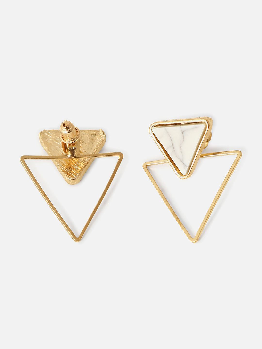 Gold Plated Designer Stone Drop Earring