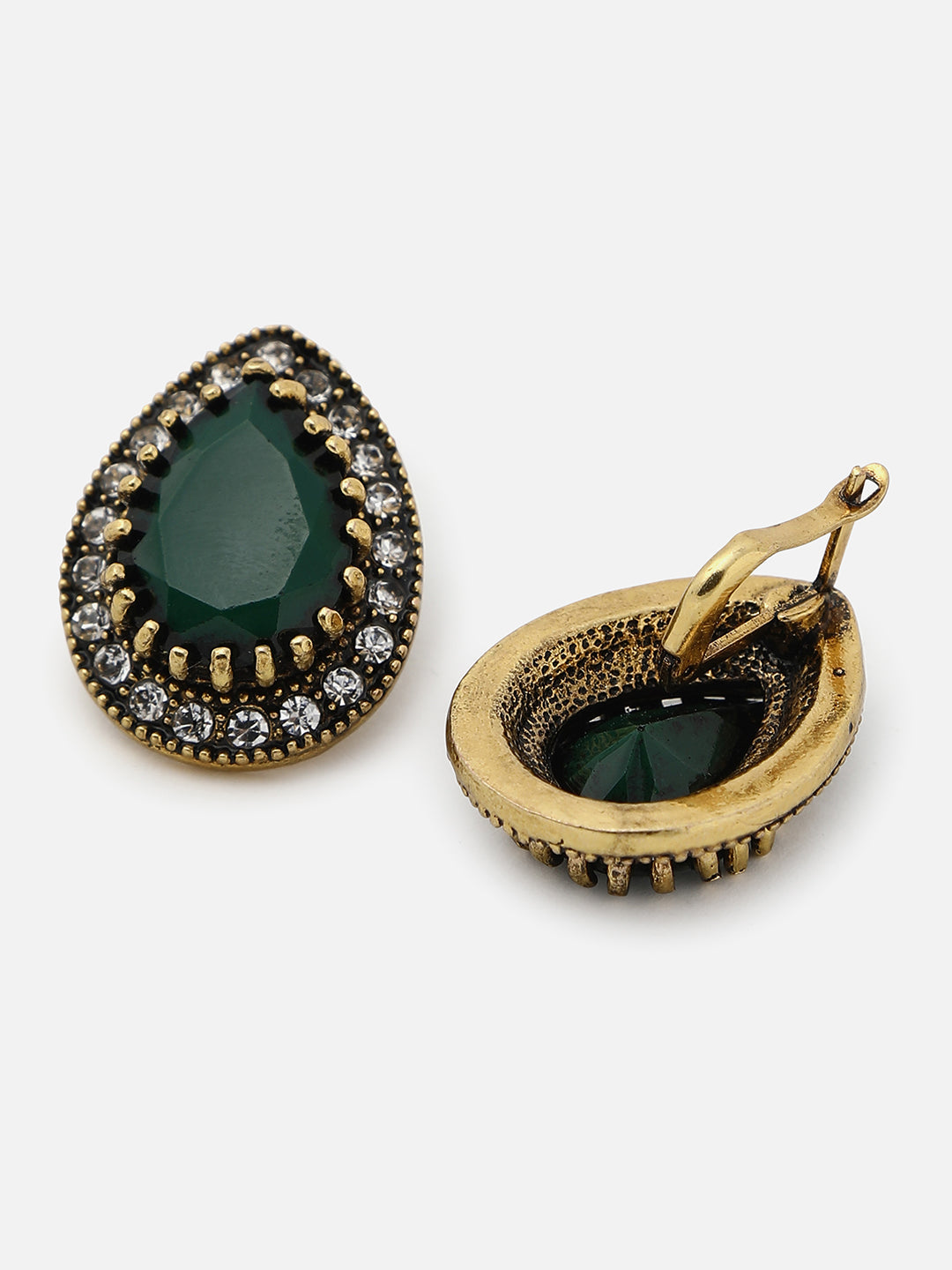 Gold Plated Designer Stone Stud
