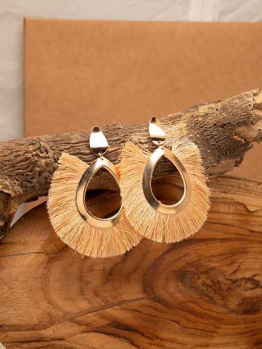 Gold Plated Designer Drop Earring