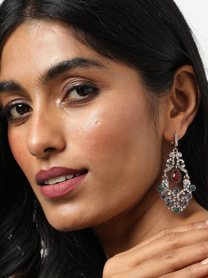 Gold Plated Designer Stone Stud