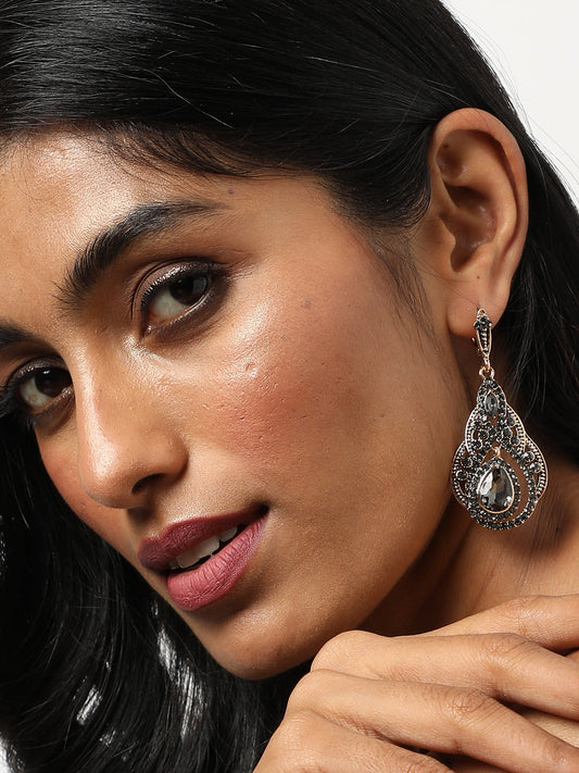 Gold Plated Designer Stone Stud
