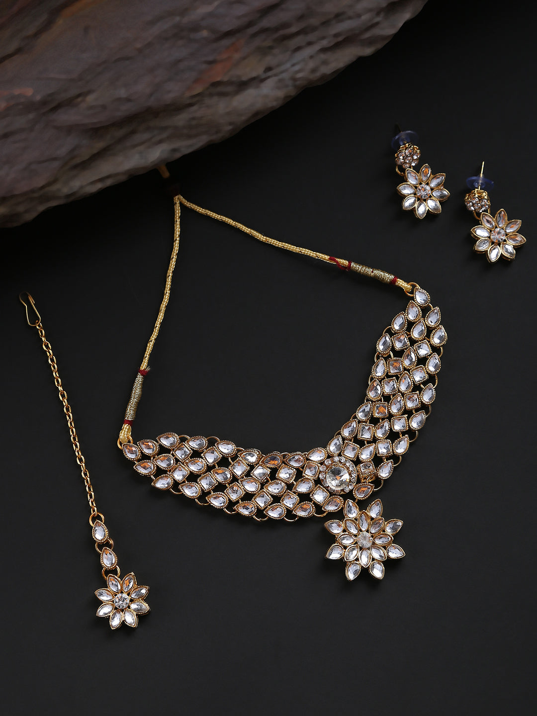 Gold-Plated Contemporary Jewellery Set