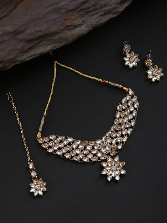 Gold-Plated Contemporary Jewellery Set