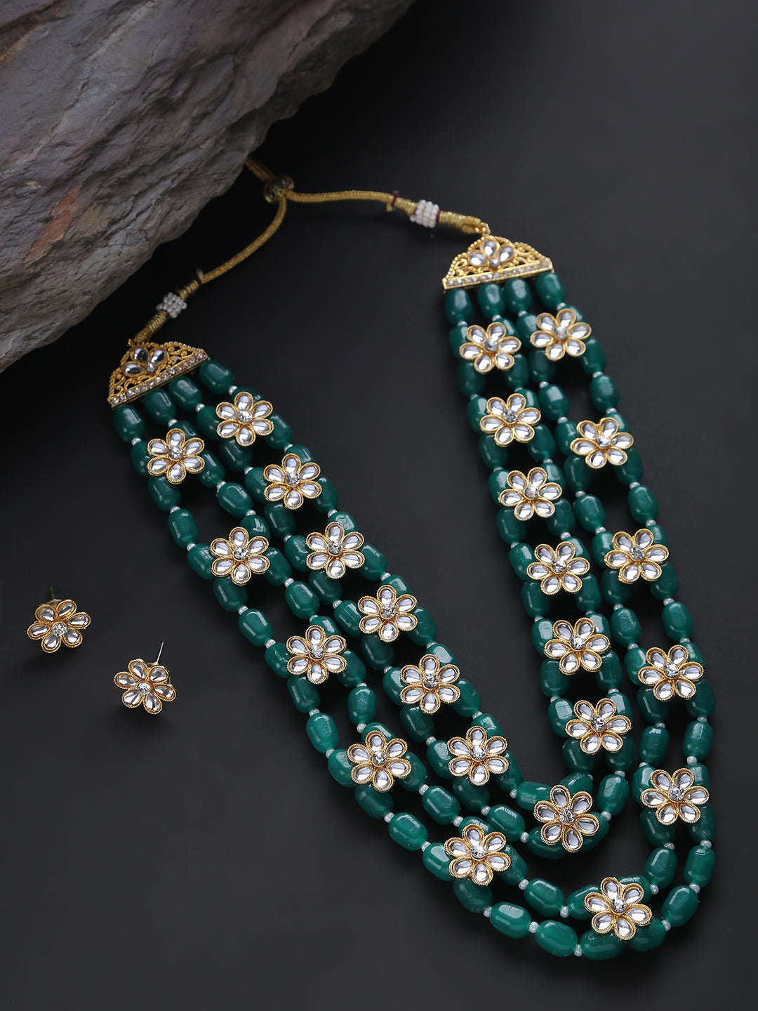 Gold-Plated Contemporary Jewellery Set