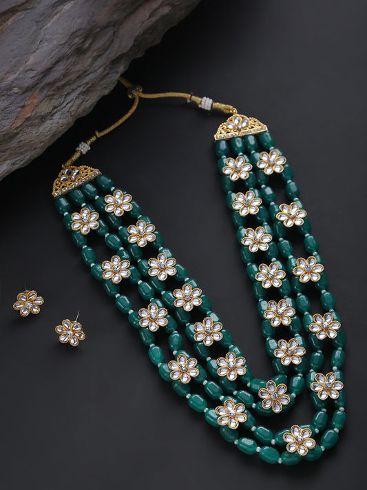 Gold-Plated Contemporary Jewellery Set