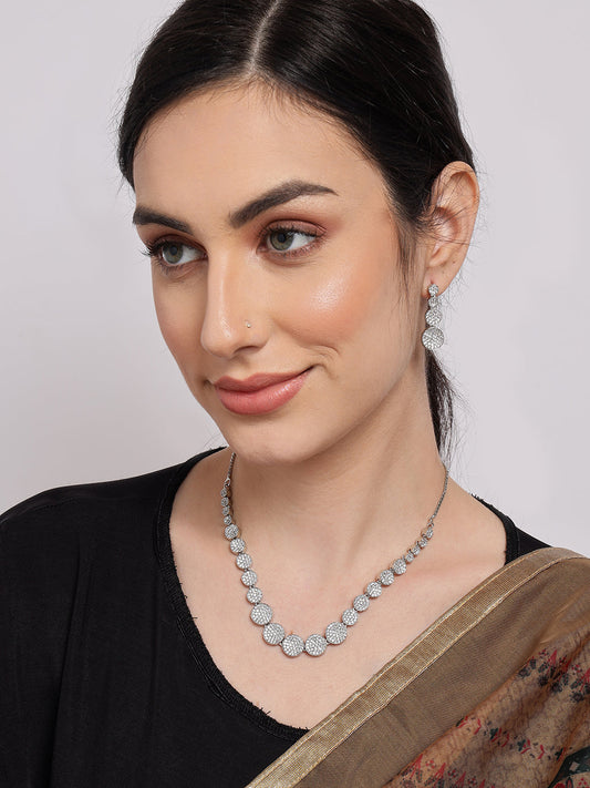 Silver Plated Necklace Set