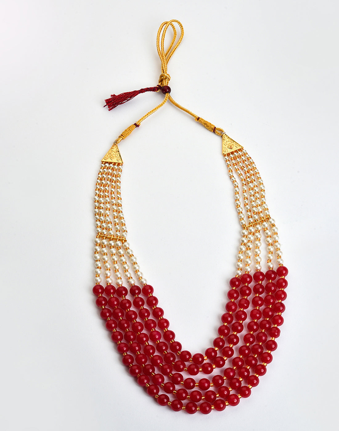 Pearl Beaded Gold Plated Necklace
