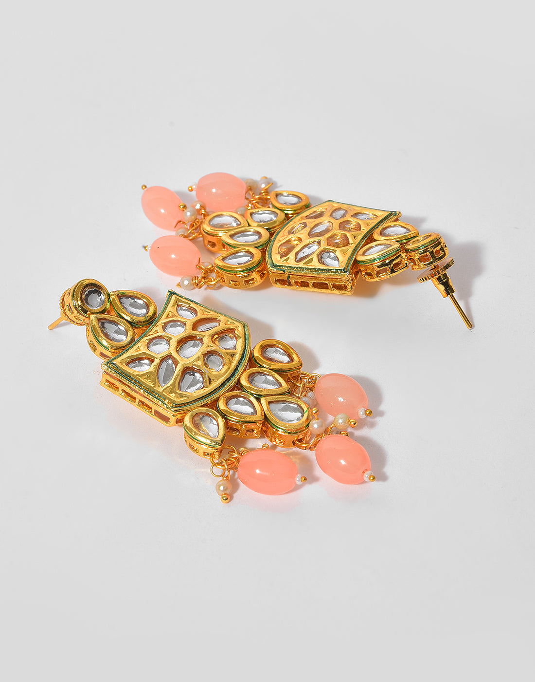 Kundan Beads Gold Plated Necklace Set