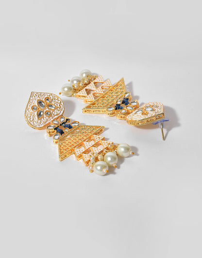 Beaded Meenakari Gold Plated Necklace Set