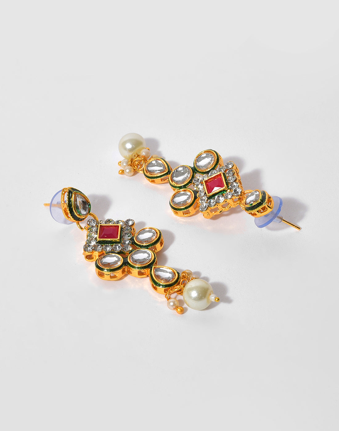 Kundan Beads Gold Plated Necklace Set