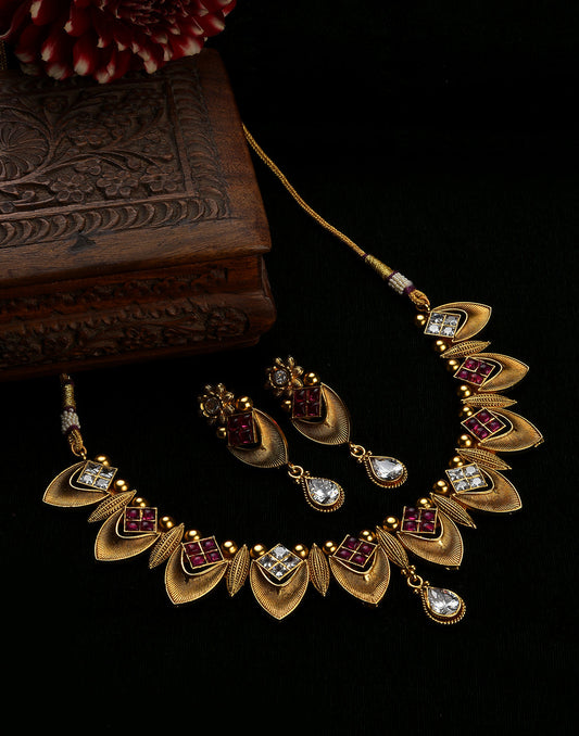 Meenakari Gold Plated Necklace Set