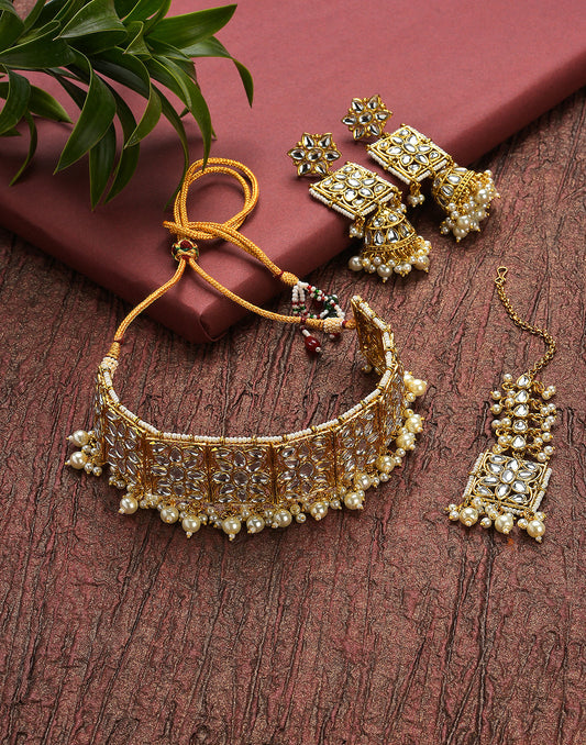 Kundan Gold Plated Necklace Set