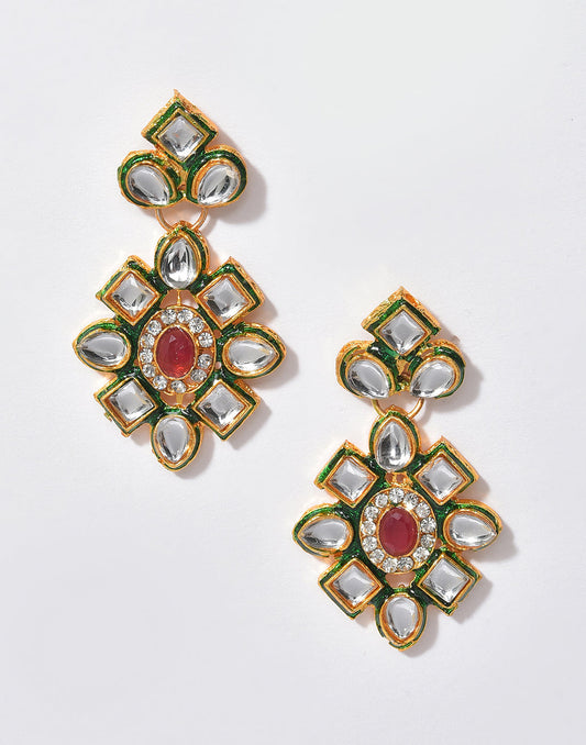 Gold Plated Designer Stone Necklace Set
