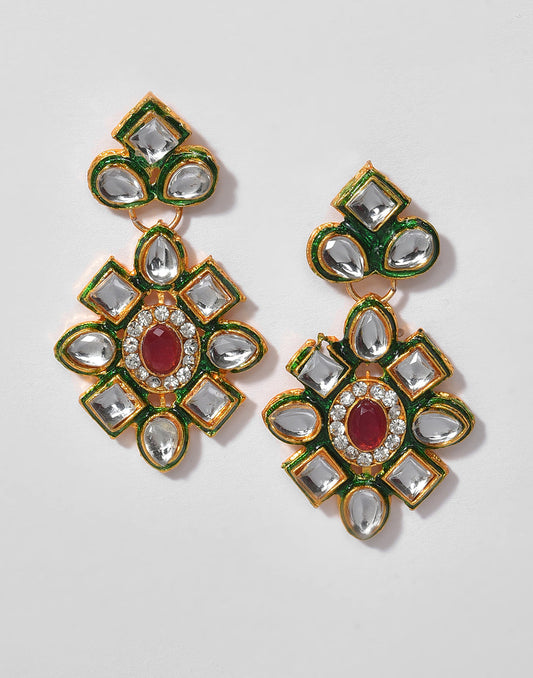 Gold Plated Designer Stone Necklace Set