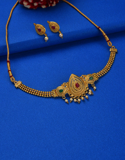 Meenakari Gold Plated Necklace
