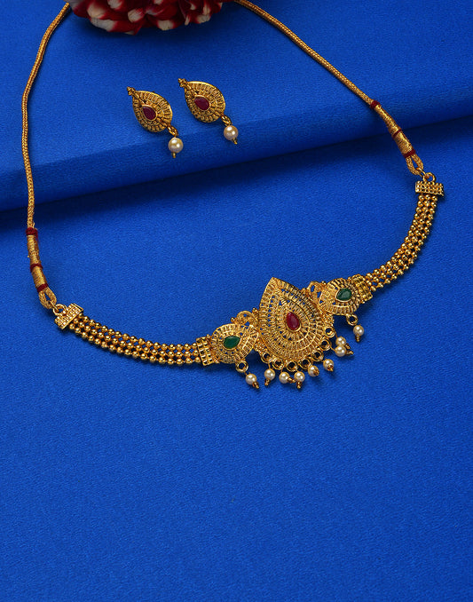 Meenakari Gold Plated Necklace