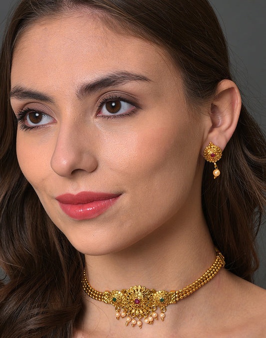 Meenakari Gold Plated Necklace