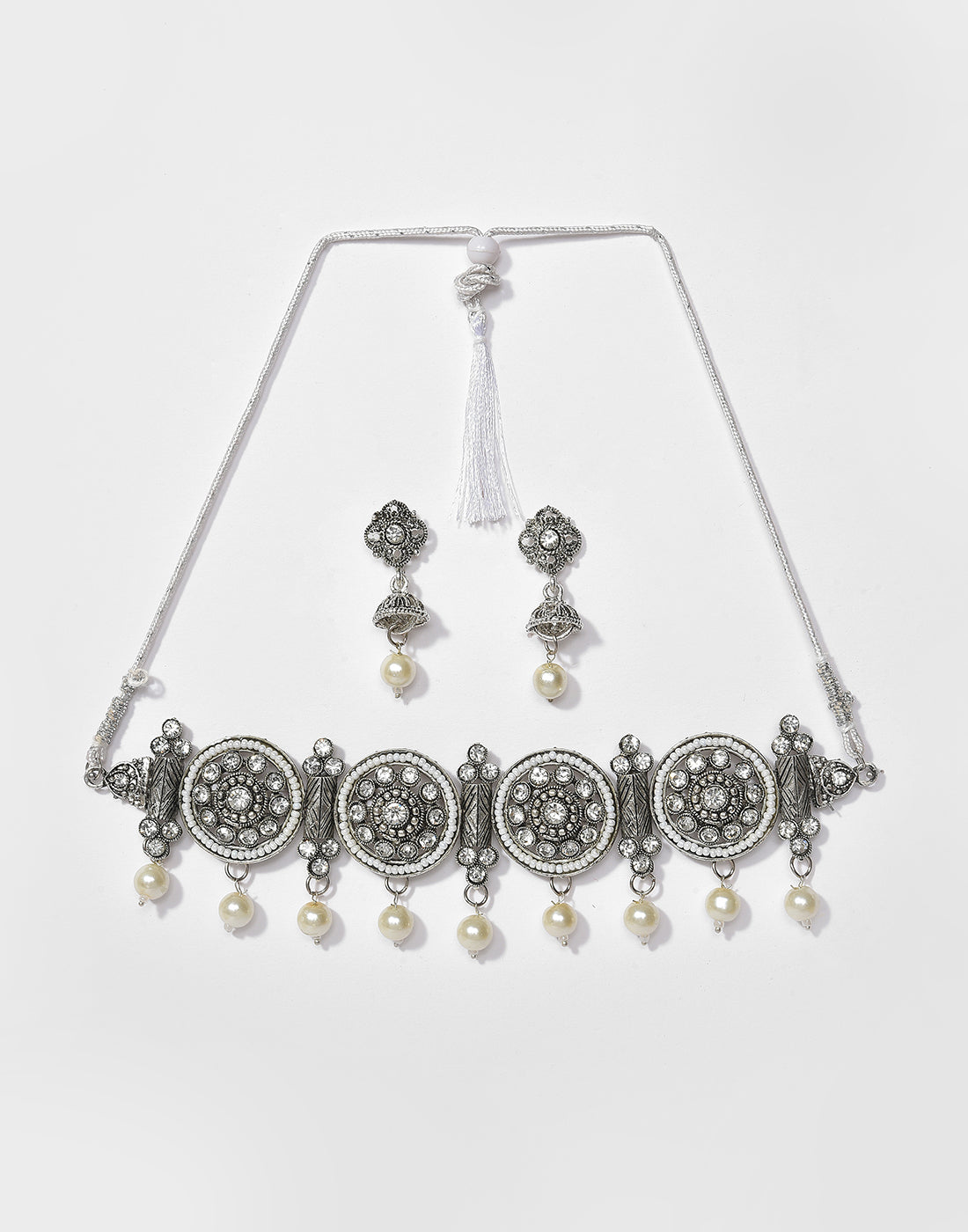 Meenakari Silver Plated Necklace