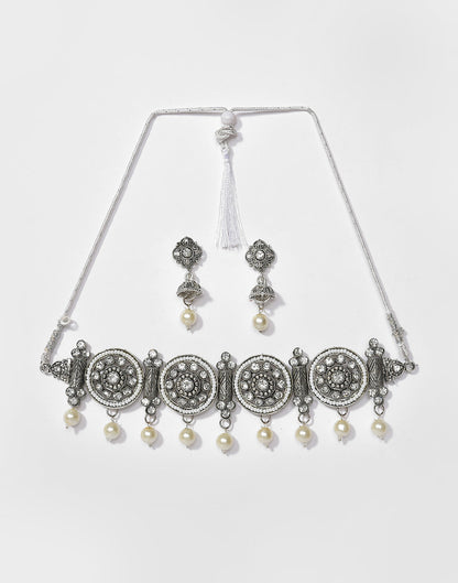 Meenakari Silver Plated Necklace