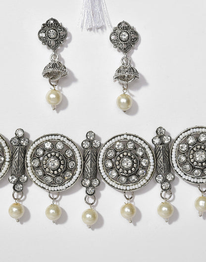 Meenakari Silver Plated Necklace